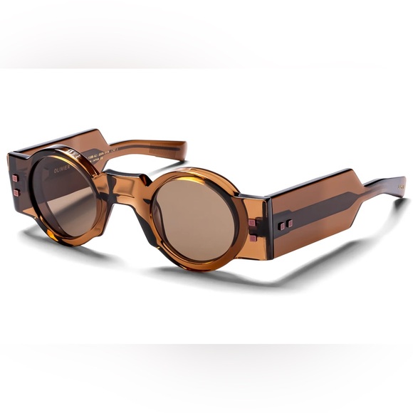 Balmain | Olivier Round Brown Sunglasses - Picture 2 of 6